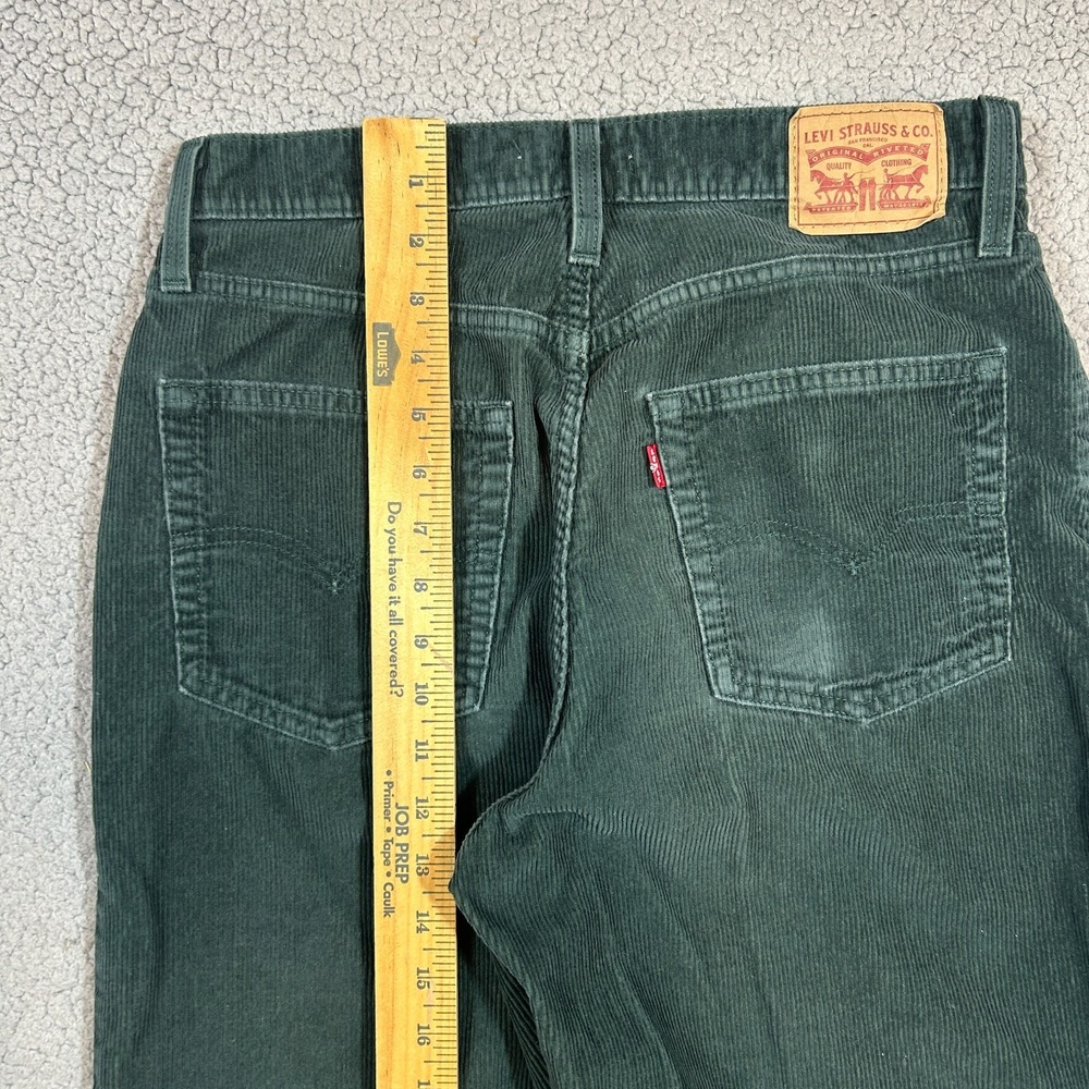 Levis‎ 94' Baggy Corduory Pants Womens Size 29 Forest Green Relaxed Fit - Picture 9 of 10